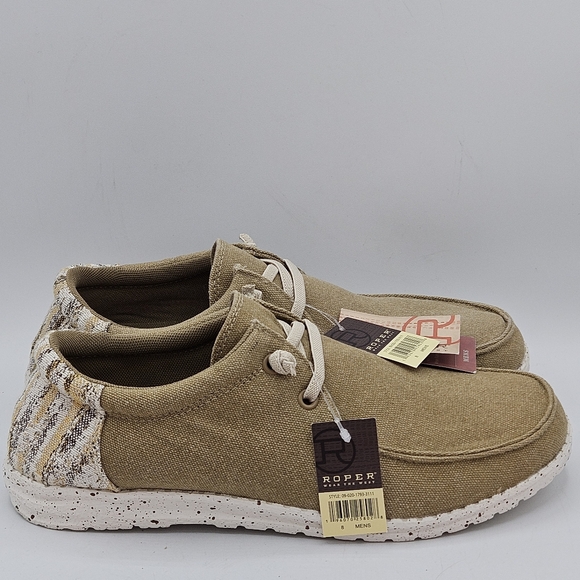 Roper men's hang loose 10 Eva mock Lace Up shoe size 8 - Picture 4 of 16